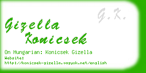 gizella konicsek business card
